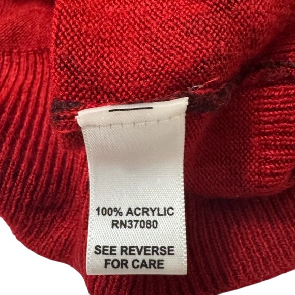 Cato Red and Black Button Up Sweater - Picture 6 of 8